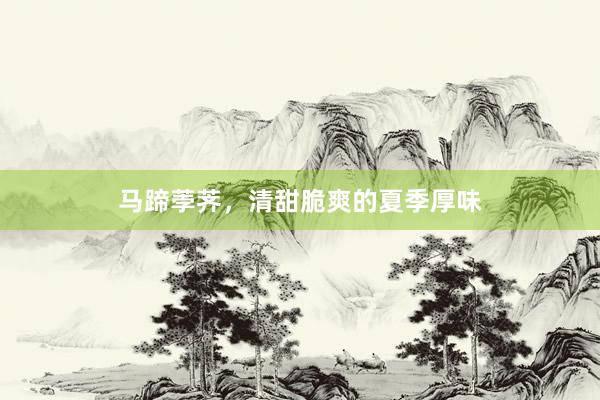 马蹄荸荠，清甜脆爽的夏季厚味
